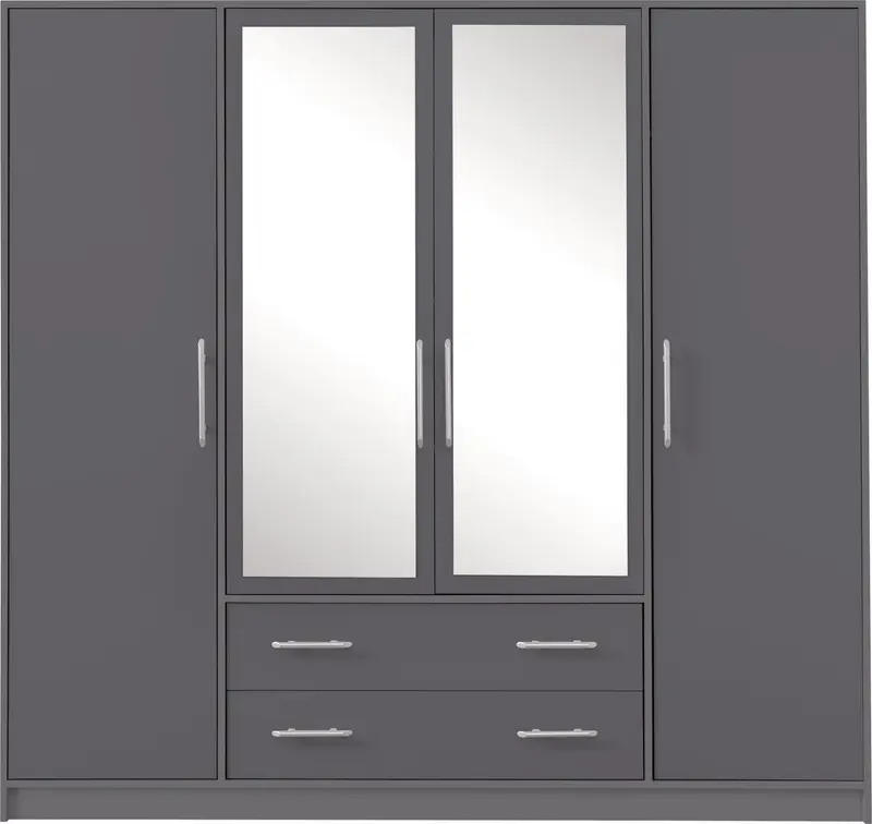 Kleiderschrank mit Spiegel – SMART 01 – Moderner Schlafzimmerschrank