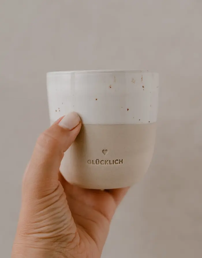 Kleiner Becher I Glücklich