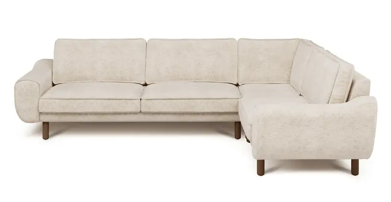 Klem 210 x 290 Sektional Zylindrisch Holzbein - Naturgewebe