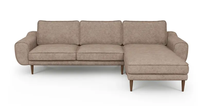Klem 280 x 171 Sektional Holzbein - Cord Velours