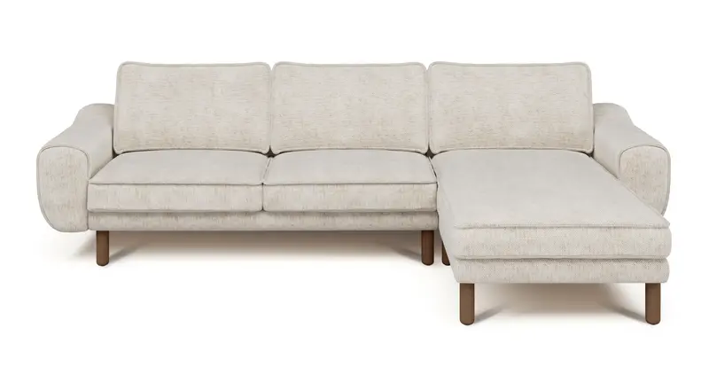 Klem 280 x 171 Sektional Zylindrisch Holzbein - Naturgewebe