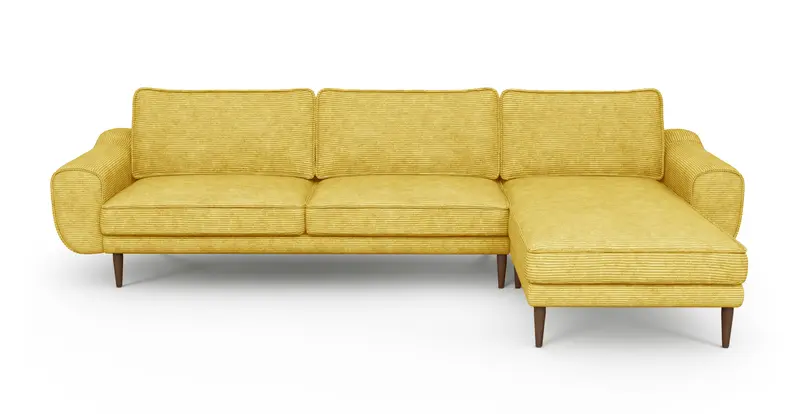 Klem 306 x 171 Sektional Holzbein - Cord Velours