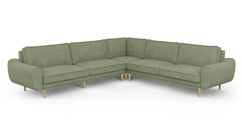 Klem 310 x 264 Sektional Holzbein - Cord Velours