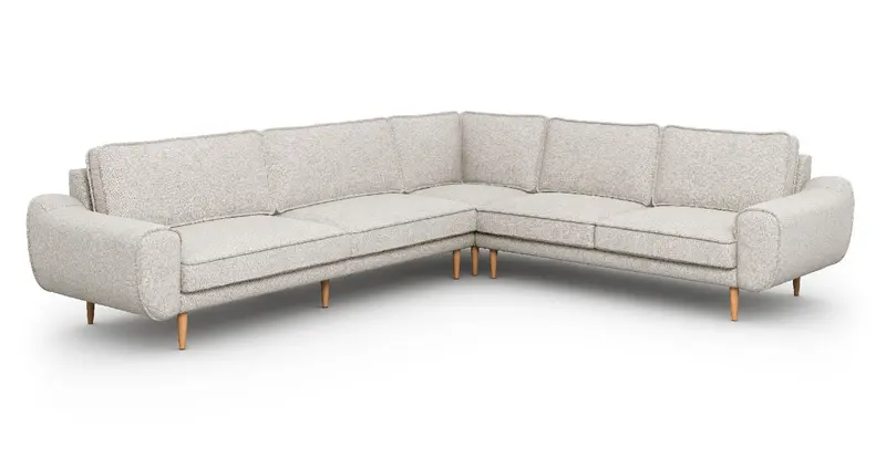 Klem 310 x 264 Sektional Holzbein - Gewebe