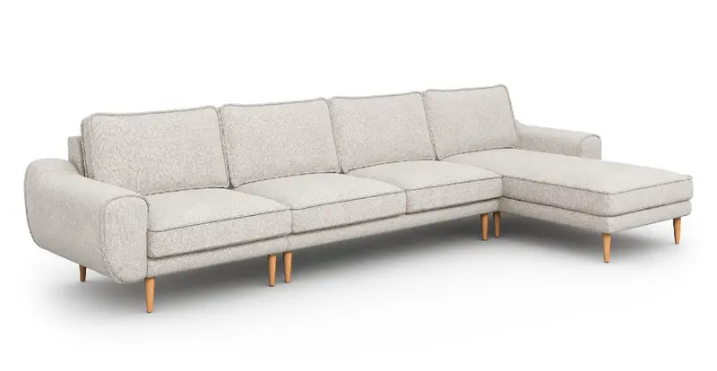 Klem 357 x 171 Sektional Holzbein - Gewebe