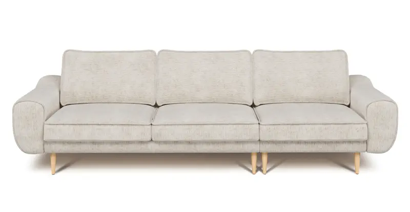 Klem 4-Sitzer Sofa Holzbein - Naturgewebe