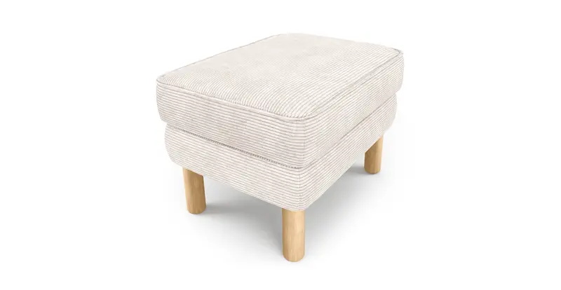 Klem Hocker Klein Zylindrisch Holzbein - Cord Velours