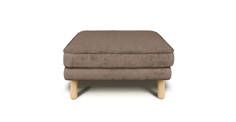 Klem Hocker Zylindrisch Holzbein - Cord Velours