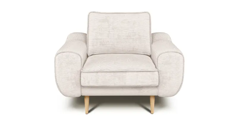 Klem Sessel Holzbein - Cord Velours