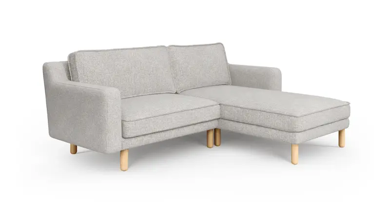 Klem Slim 212 x 171 Sektional Zylindrisch Holzbein - Gewebe