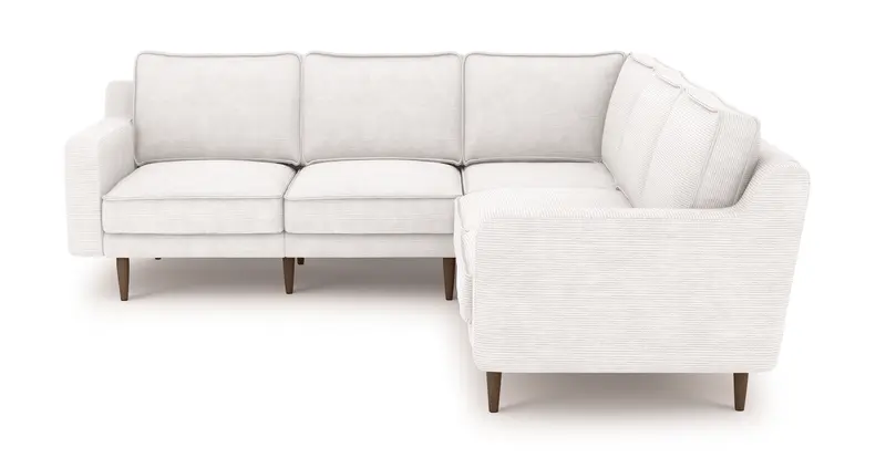 Klem Slim 231 x 231 Sektional Holzbein - Cord Velours