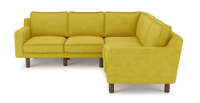 Klem Slim 231 x 231 Sektional Zylindrisch Holzbein - Cord Velours