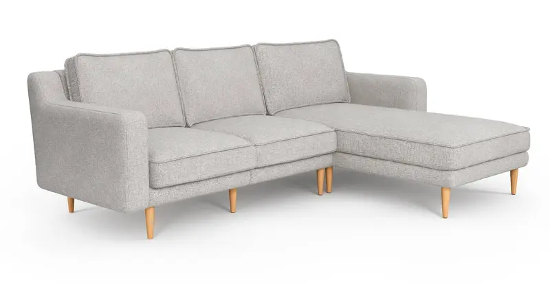 Klem Slim 240 x 171 Sektional Holzbein - Gewebe