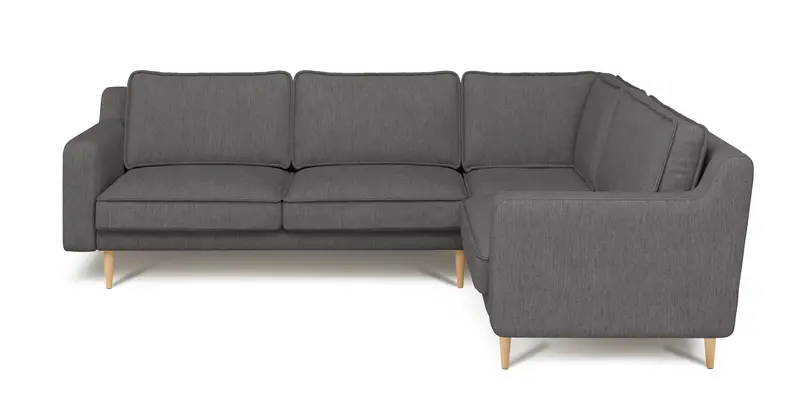 Klem Slim 257 x 203 Sektional Holzbein - Performance-Stoff