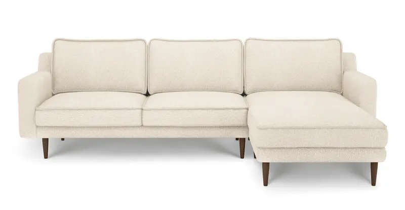 Klem Slim 266 x 171 Sektional Holzbein - Bouclé