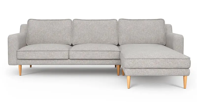 Klem Slim 266 x 171 Sektional Holzbein - Gewebe