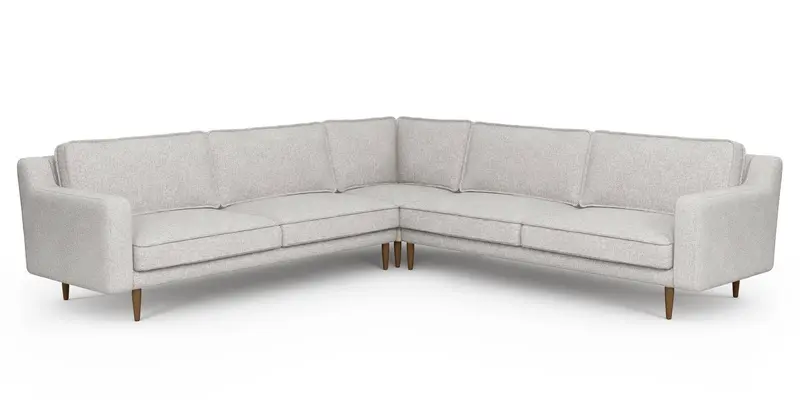 Klem Slim 283 x 283 Sektional Holzbein - Gewebe