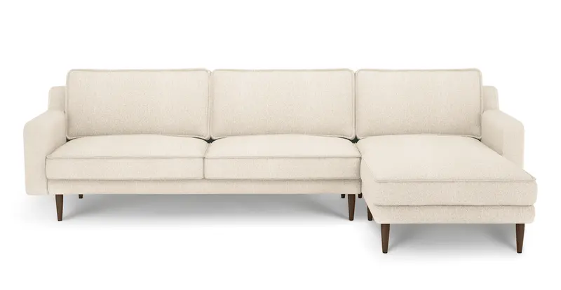 Klem Slim 292 x 171 Sektional Holzbein - Bouclé