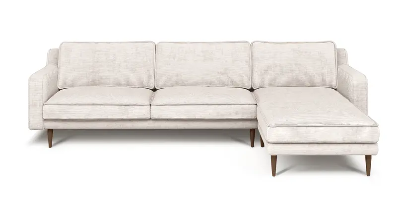 Klem Slim 292 x 171 Sektional Holzbein - Cord Velours
