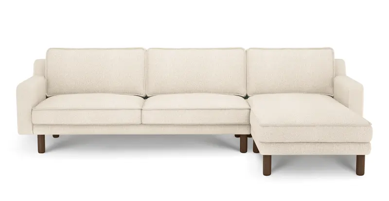 Klem Slim 292 x 171 Sektional Zylindrisch Holzbein - Bouclé