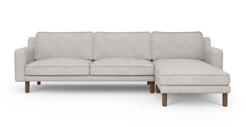Klem Slim 292 x 171 Sektional Zylindrisch Holzbein - Gewebe