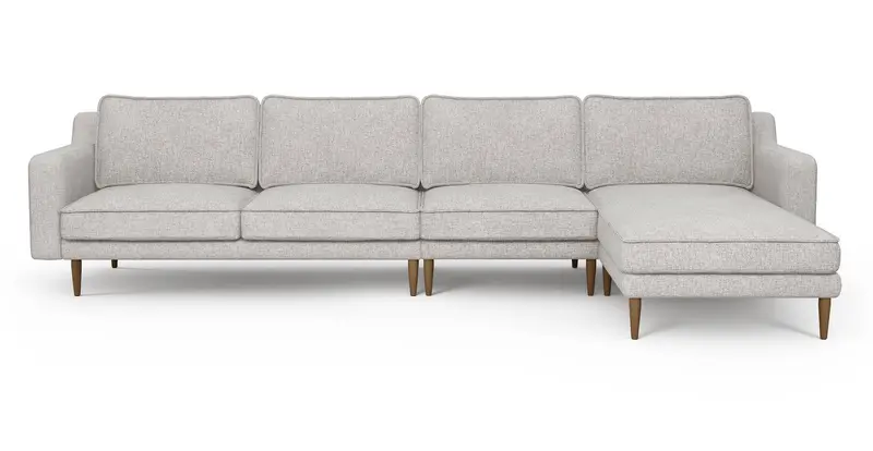 Klem Slim 343 x 171 Sektional Holzbein - Gewebe