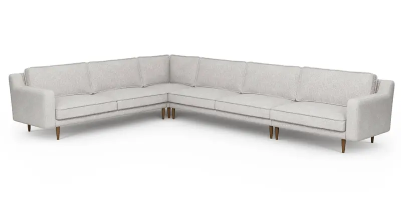 Klem Slim 383 x 283 Sektional Holzbein - Gewebe