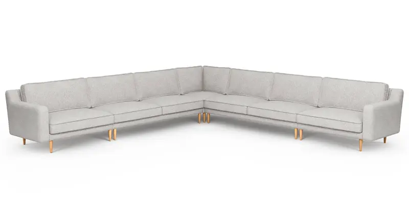 Klem Slim 383 x 383 Sektional Holzbein - Gewebe