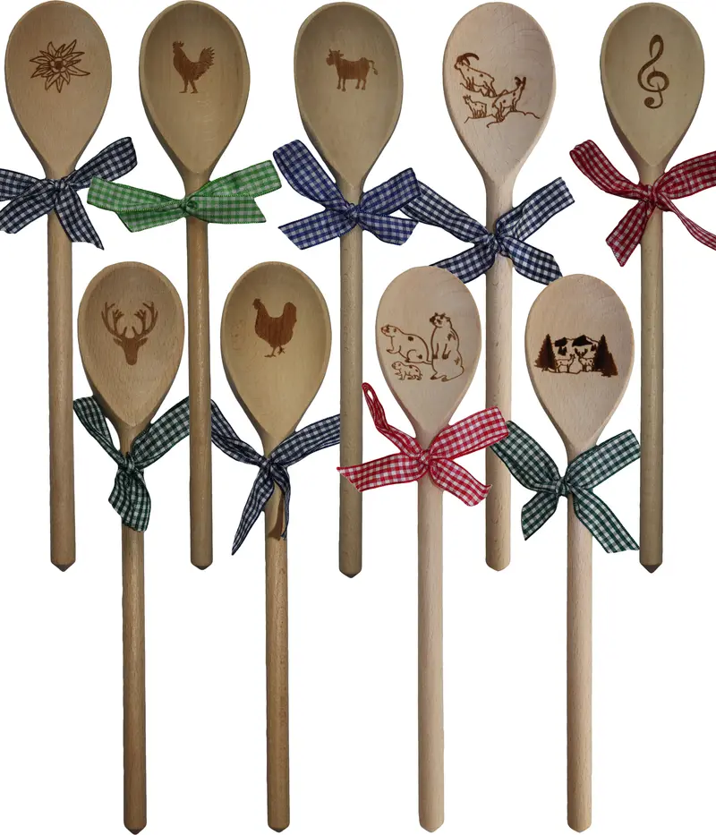Kochlöffel "Motiv aufgelasert" 30 cm