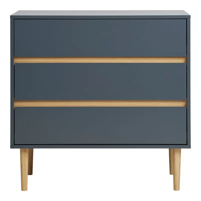 Kommode – Dunkelgraues Finish, Drei Schubladen, 80 cm Höhe - Bisley | House Nordic