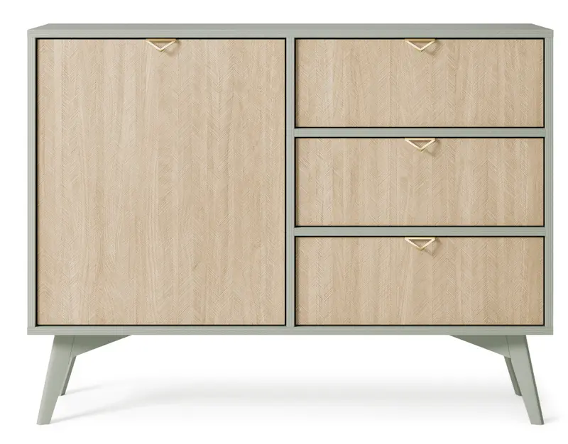 Kommode – FOREST – Sideboard mit Tür und drei Schubladen