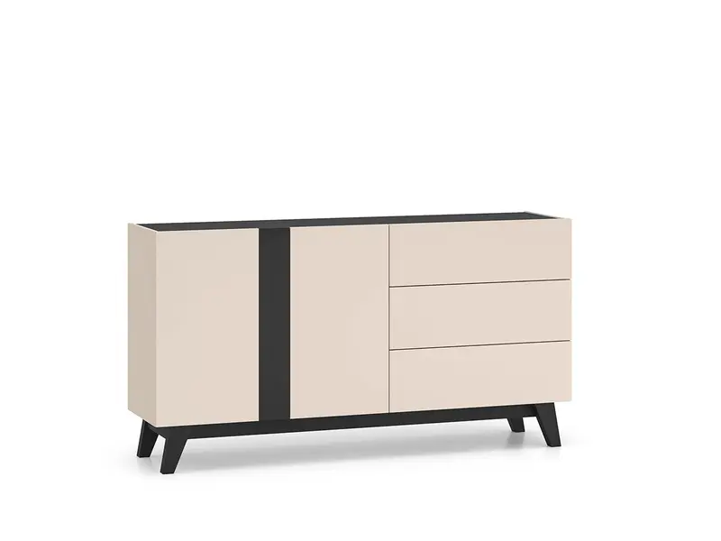 Kommode – FRESHION – Große Sideboard-Kommode mit Schubladen und Türen