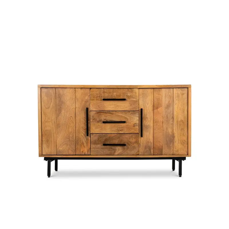 Kommode Jayden aus Mangoholz 155cm - Natur