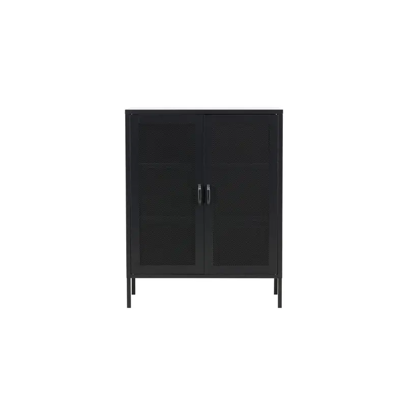 Kommode Misha 80cm aus Metall - Schwarz