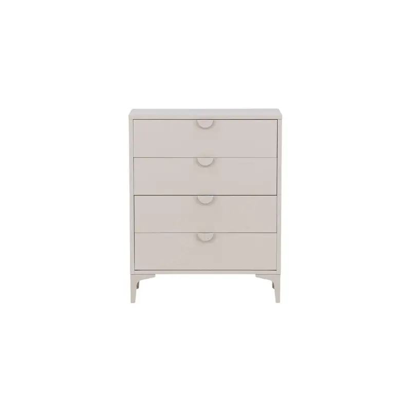 Kommode Piring mit 4 Schubladen aus Metall - Beige