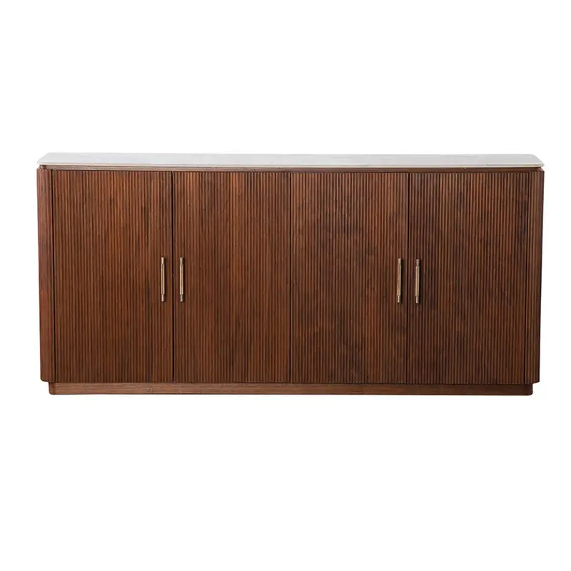 Kommode Urban Chique mit Keramikplatte 180cm - Dunkelbraun