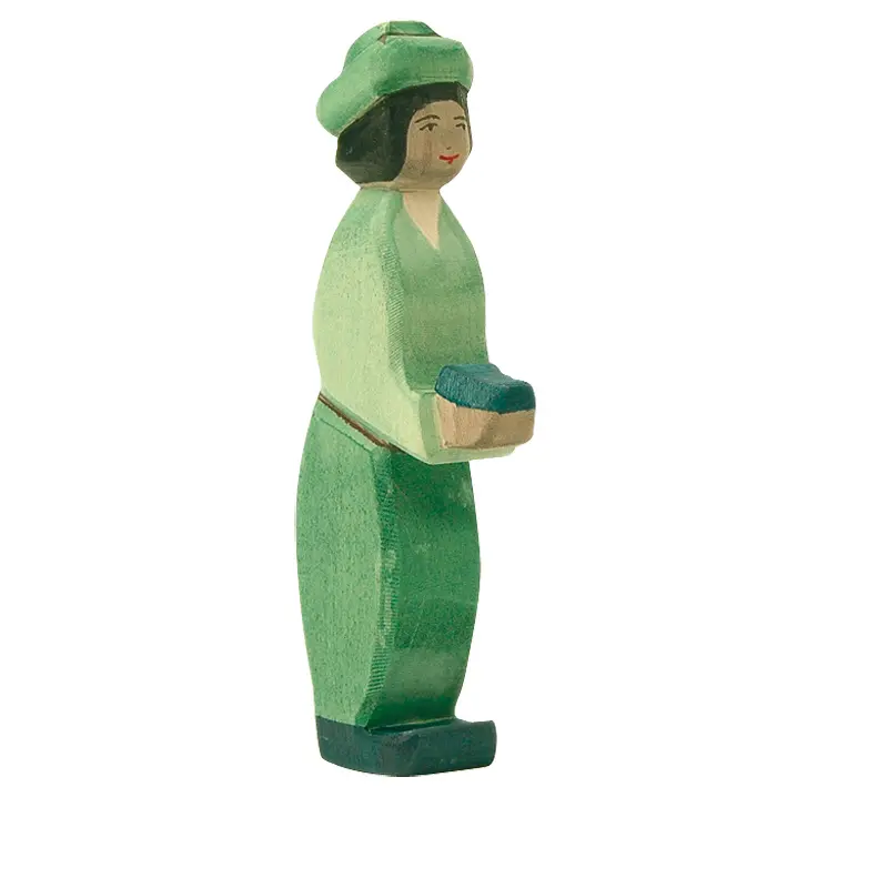 König orientalisch grün (Krippenfigur)