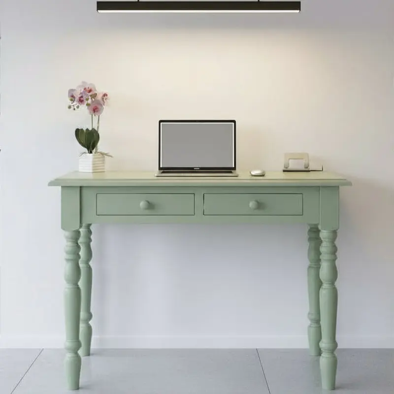 Konsolentisch aus Massivholz - Vintage Schreibtisch mit 2 Schubladen