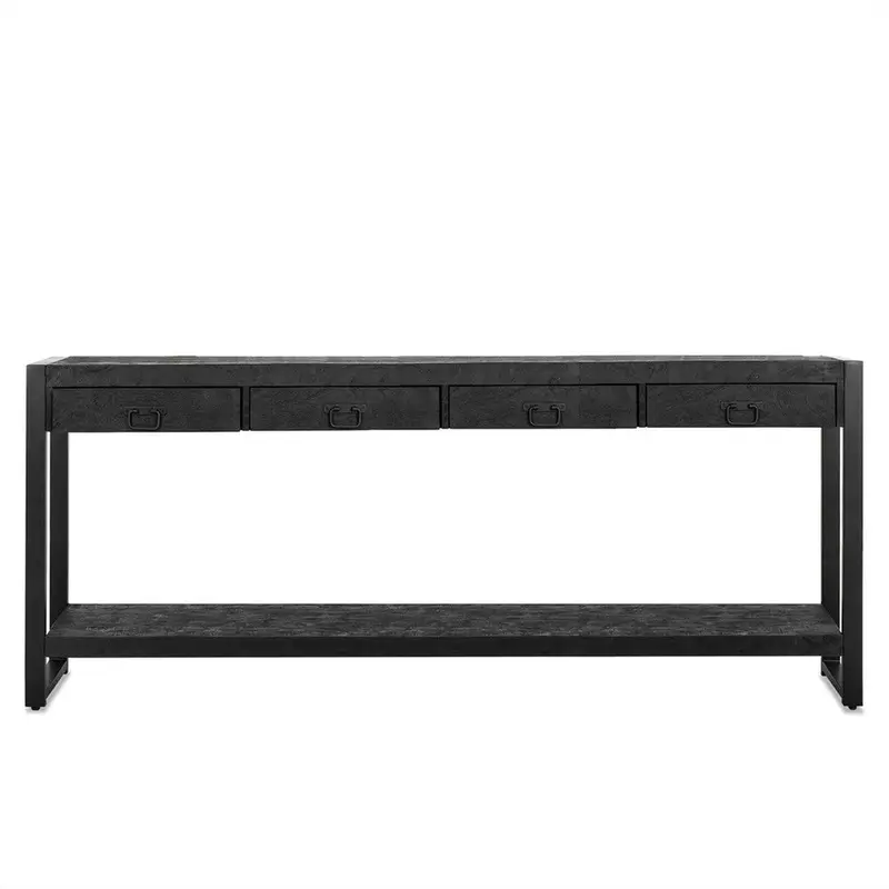 Konsolentisch Britt aus Mangoholz 180cm - Schwarz