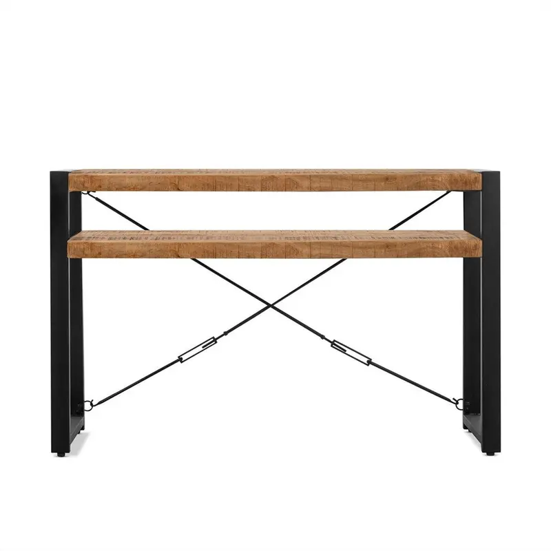 Konsolentisch Britt mit Ablagefach 120cm - Hellbraun