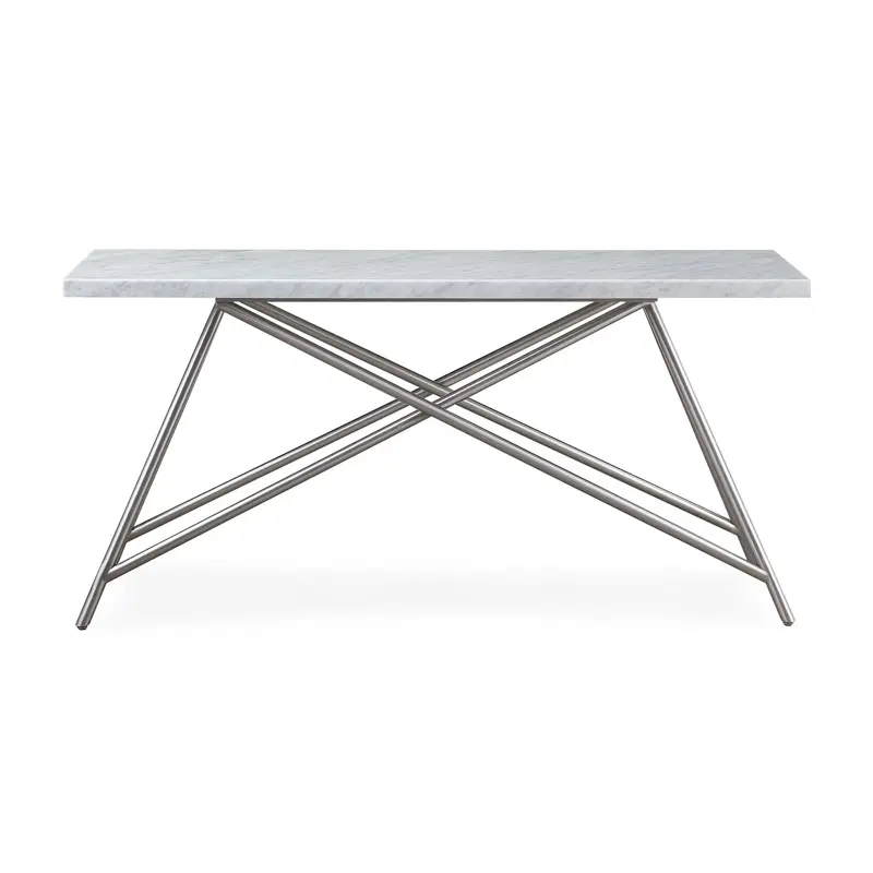 Konsolentisch – Carrara Marmor, Edelstahl Gestell, Gehrungskante Design, 78 cm Höhe - Coral | Modus Furniture International