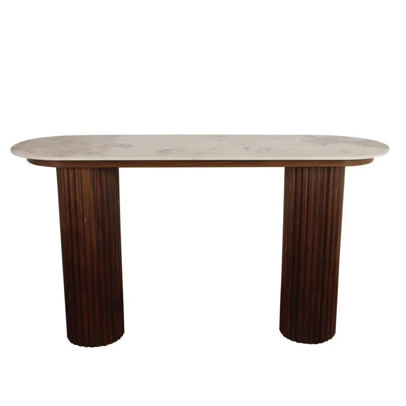 Konsolentisch Urban Chique 130cm aus Keramik - Beige Marmoroptik
