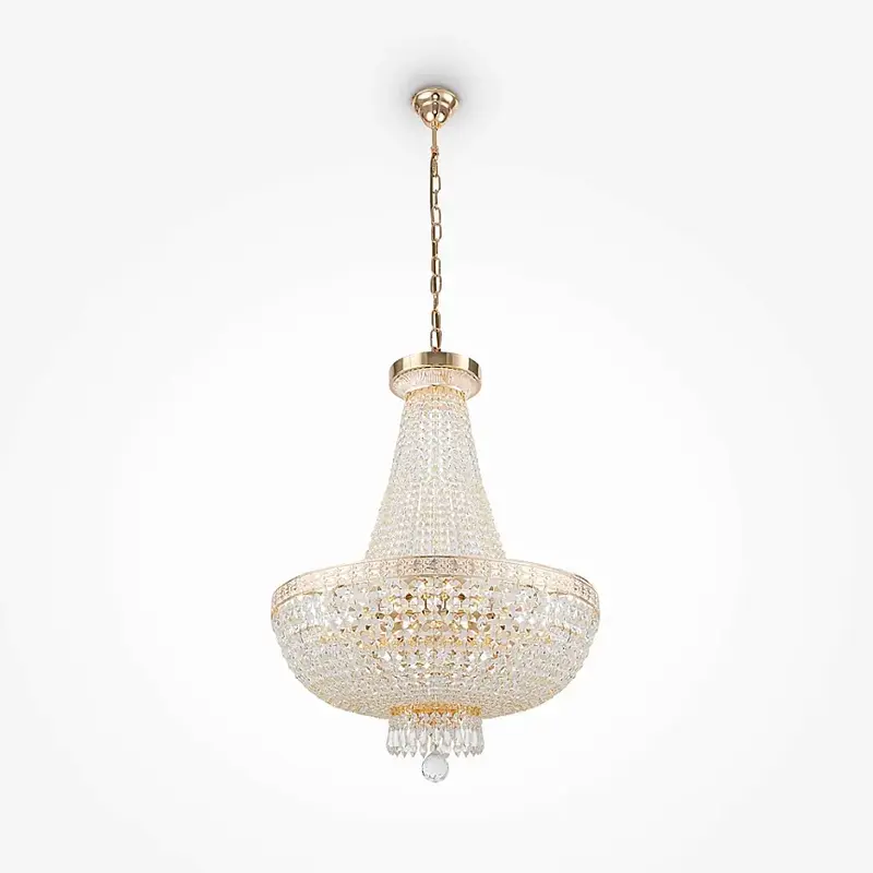 Kronleuchter – Gold Ton, Metall Aufbau, 8 Lichtquellen, 174 cm Höhe - Bella | Maytoni