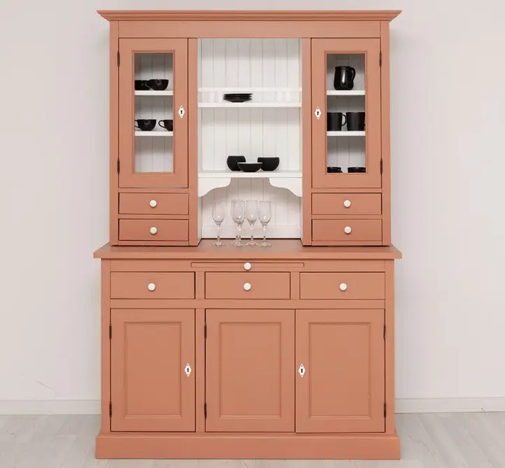 Küchen- und Buffetschrank aus massiver Eiche im Landhausstil in vielen Farben