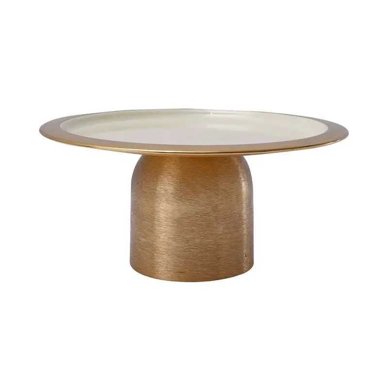 Kuchenplatte – Robuste Eisenkonstruktion, Elegantes Servierdesign, Gold Rosa - Art Deco 325 | Kayoom