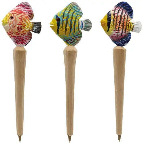 Kugelschreiber Fisch Diskus Nr. 013.-122,-123,-124 aus Holz