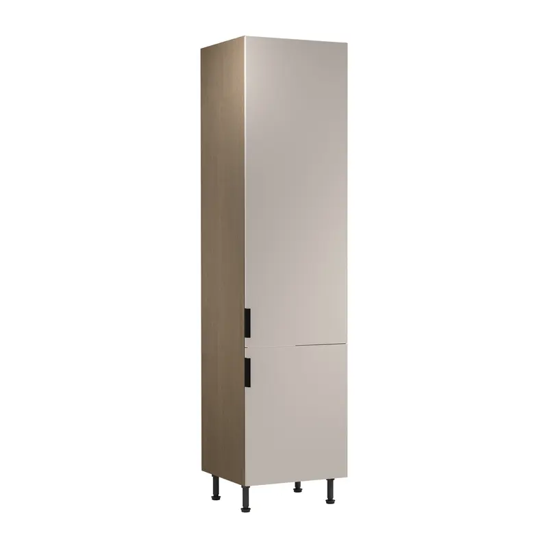 Kühlumbauschrank – Livaro – D60ZLN P/L Beige / Dunkle Eiche