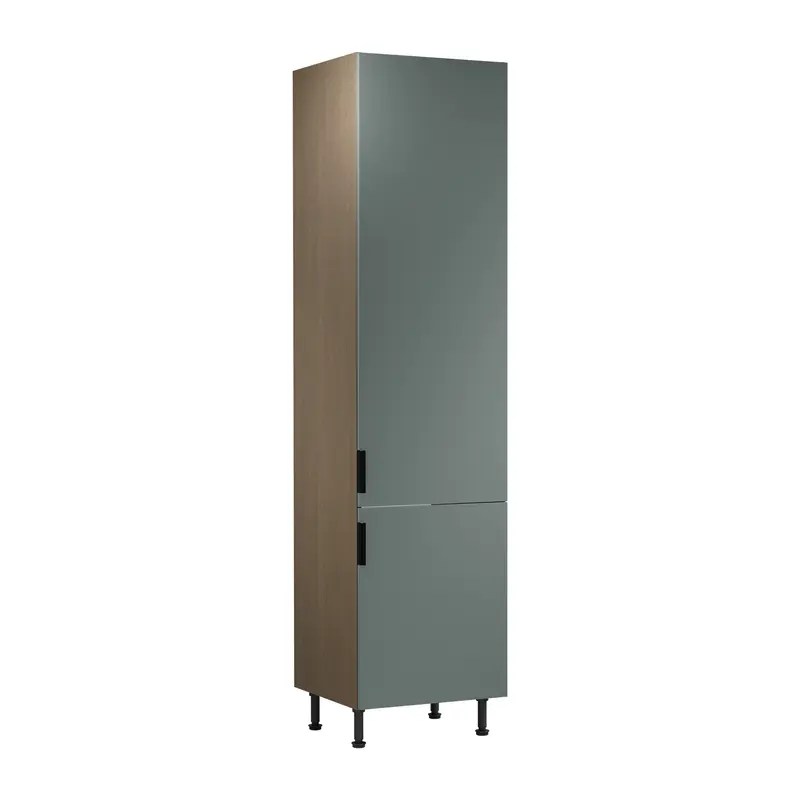 Kühlumbauschrank – Livaro – D60ZLN P/L Grün / Dunkle Eiche