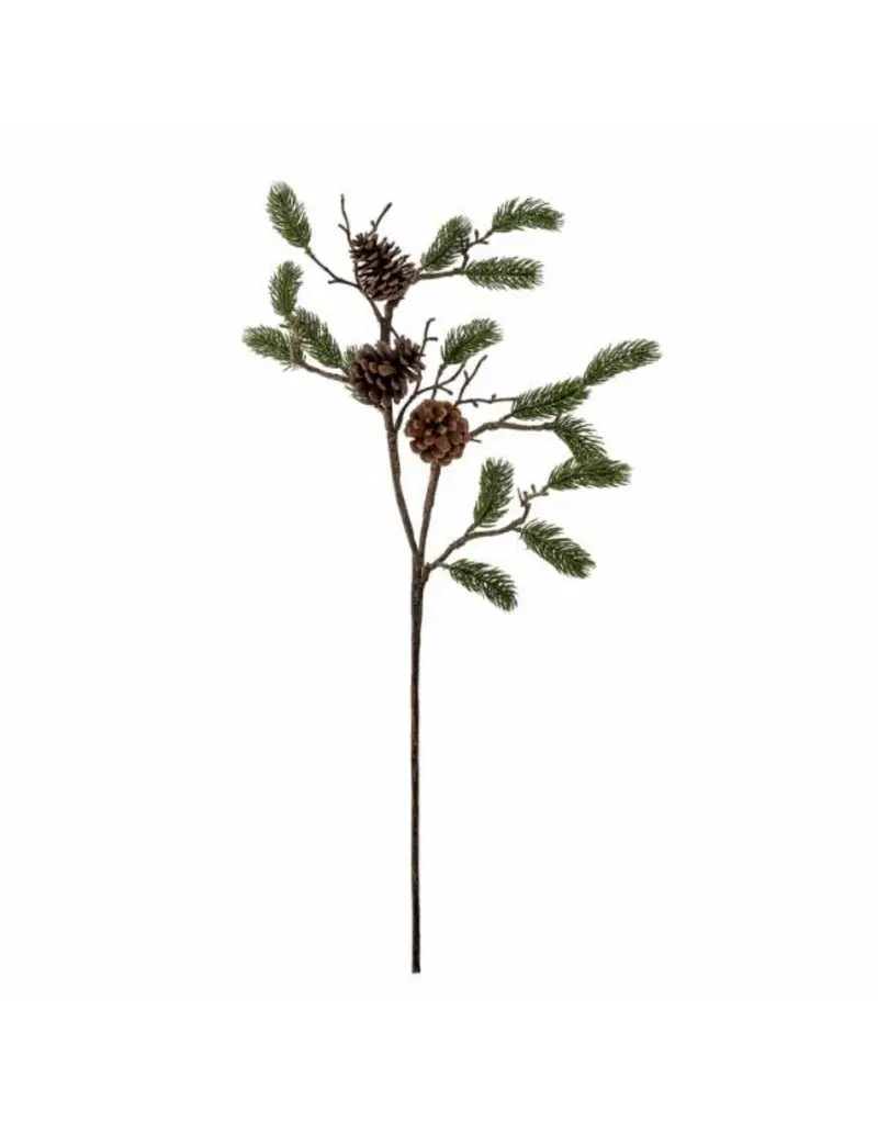 Kunstblume Pinie mit Zapfen 73cm I Grün