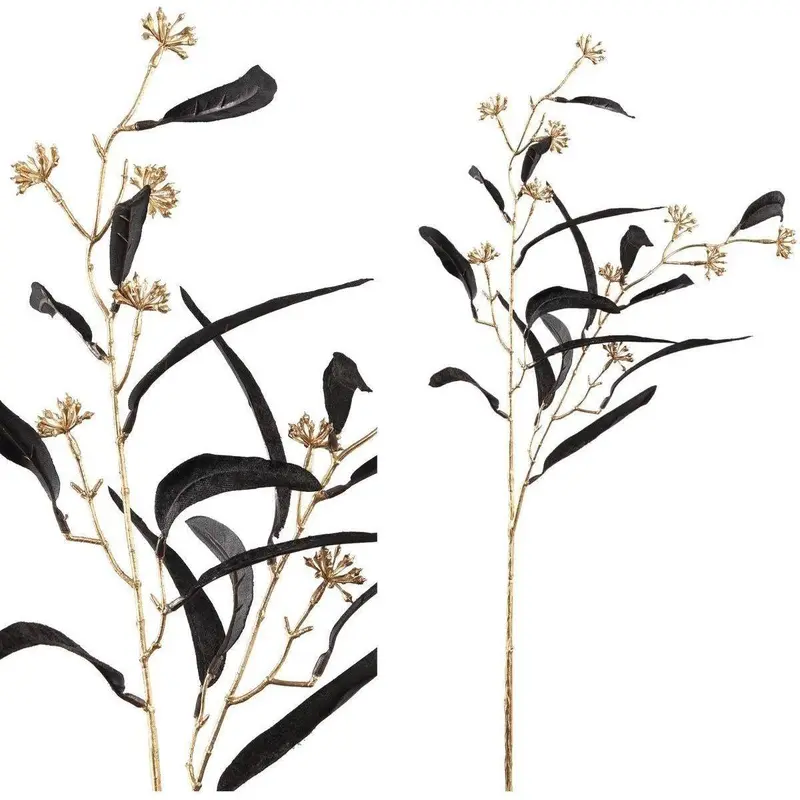 Kunstpflanze – Dunkler Eukalyptus, Filigrane Zweige, Natürliche Optik | PTMD